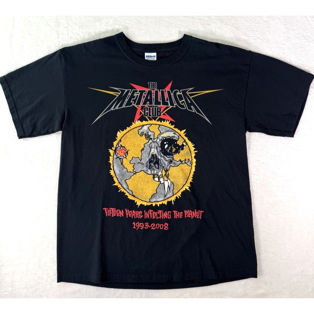 Metallica Fan Club T Shirt Size Large Fifteen Years Infecting The Planet Pushead